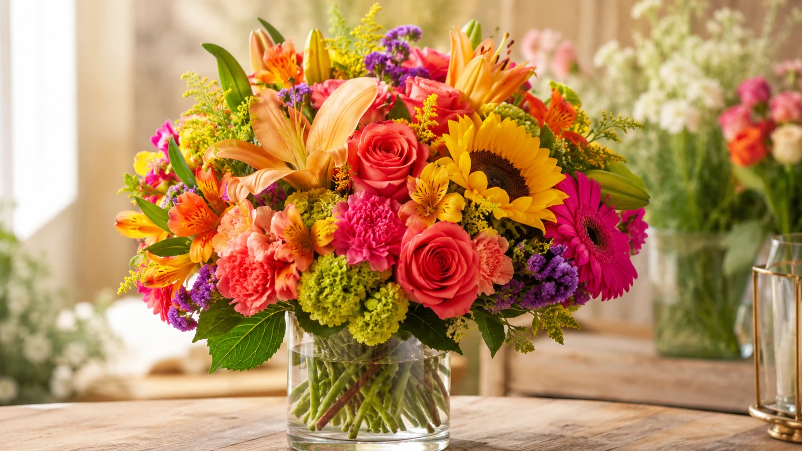 Cheerful birthday flower bouquet for Nashville delivery by Velvet Rose