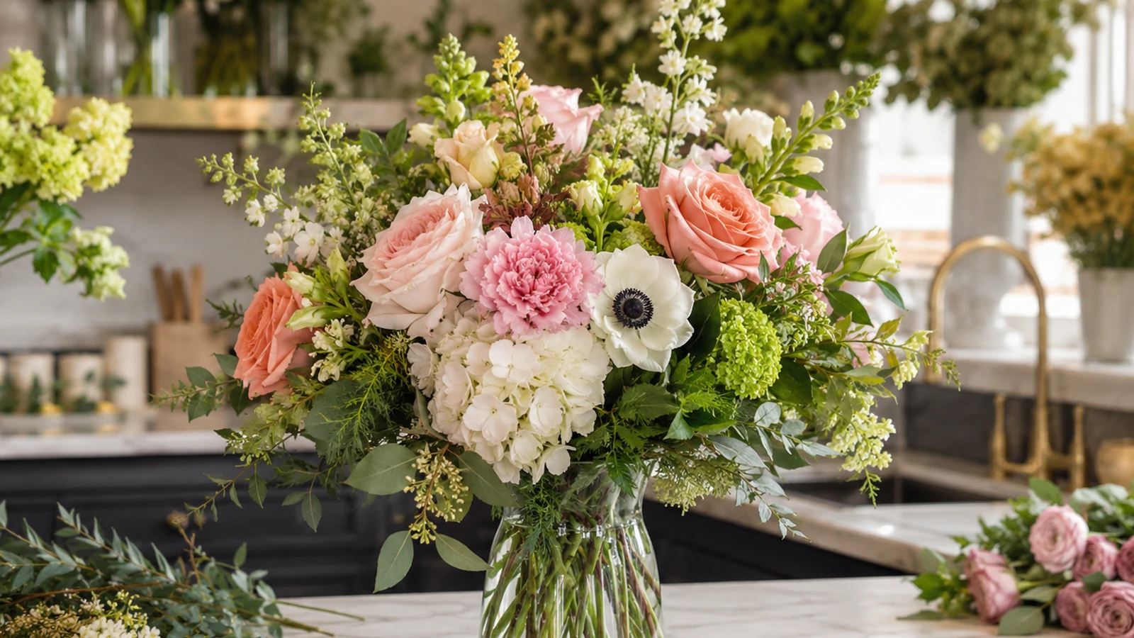 Uplifting get-well flower arrangement for Nashville delivery by Velvet Rose