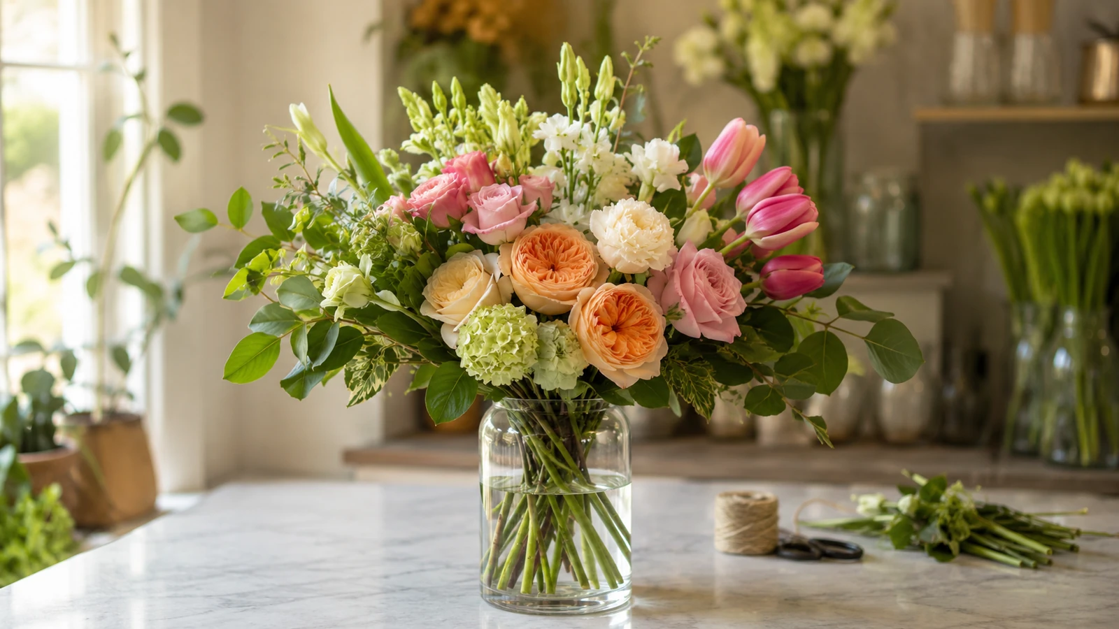 Fresh bouquet prepared for same-day flower delivery in Nashville by Velvet Rose