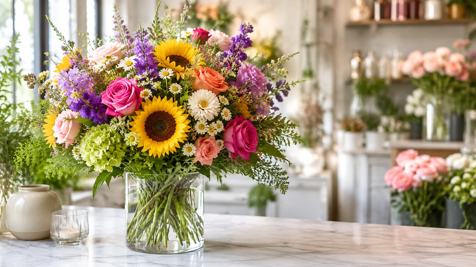 Elegant seasonal bouquet for Columbia Tennessee flower delivery by Velvet Rose