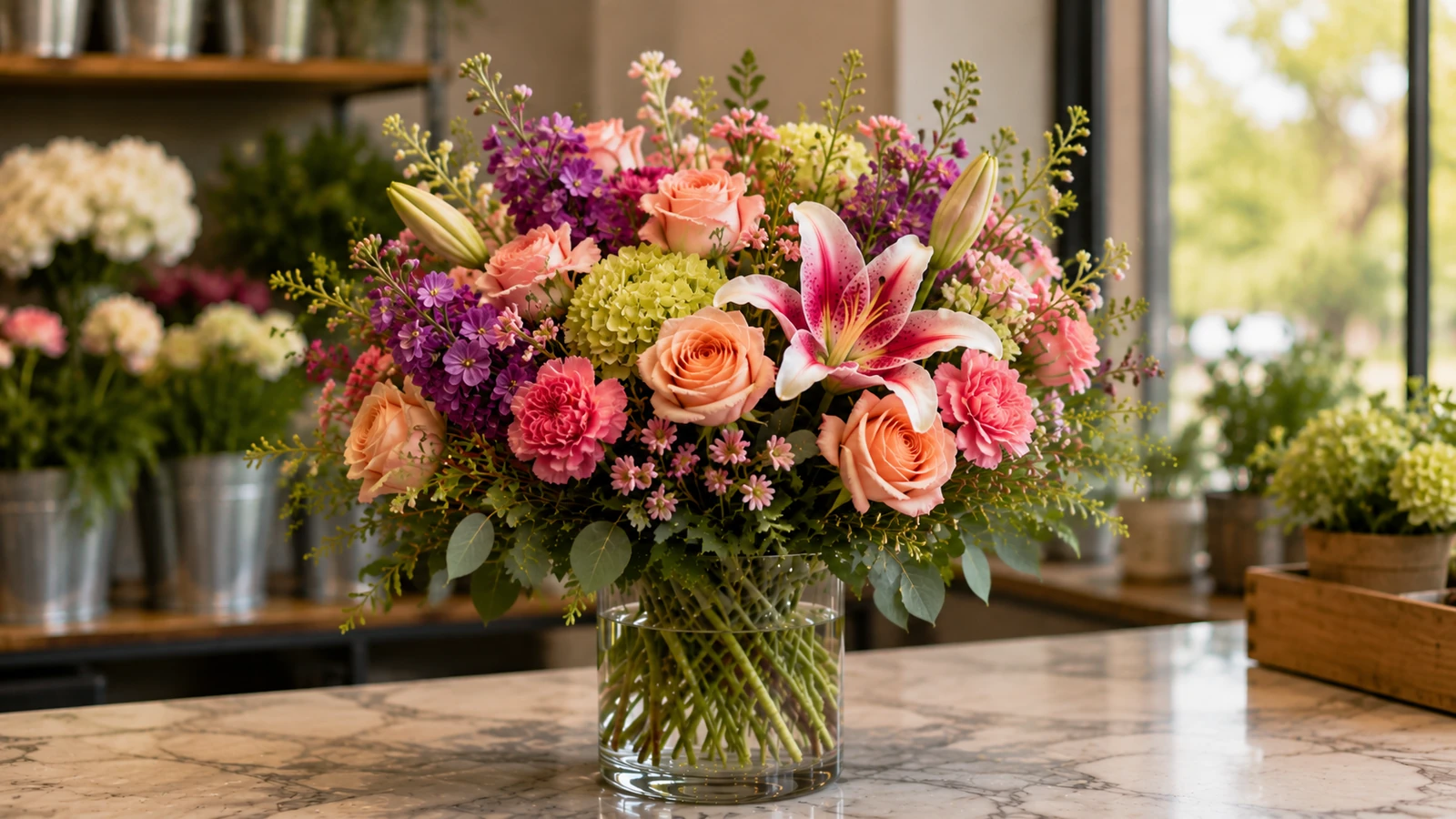 Fresh cheerful flower bouquet for Franklin Tennessee delivery by Velvet Rose