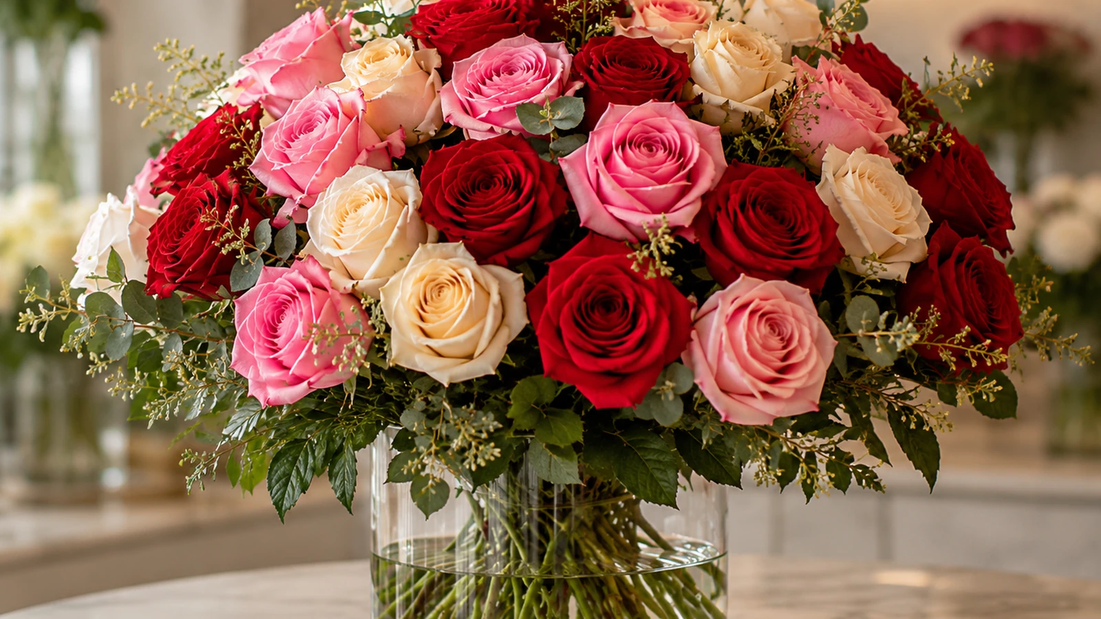 Fresh get-well flower arrangement prepared for hospital-area delivery by Velvet Rose