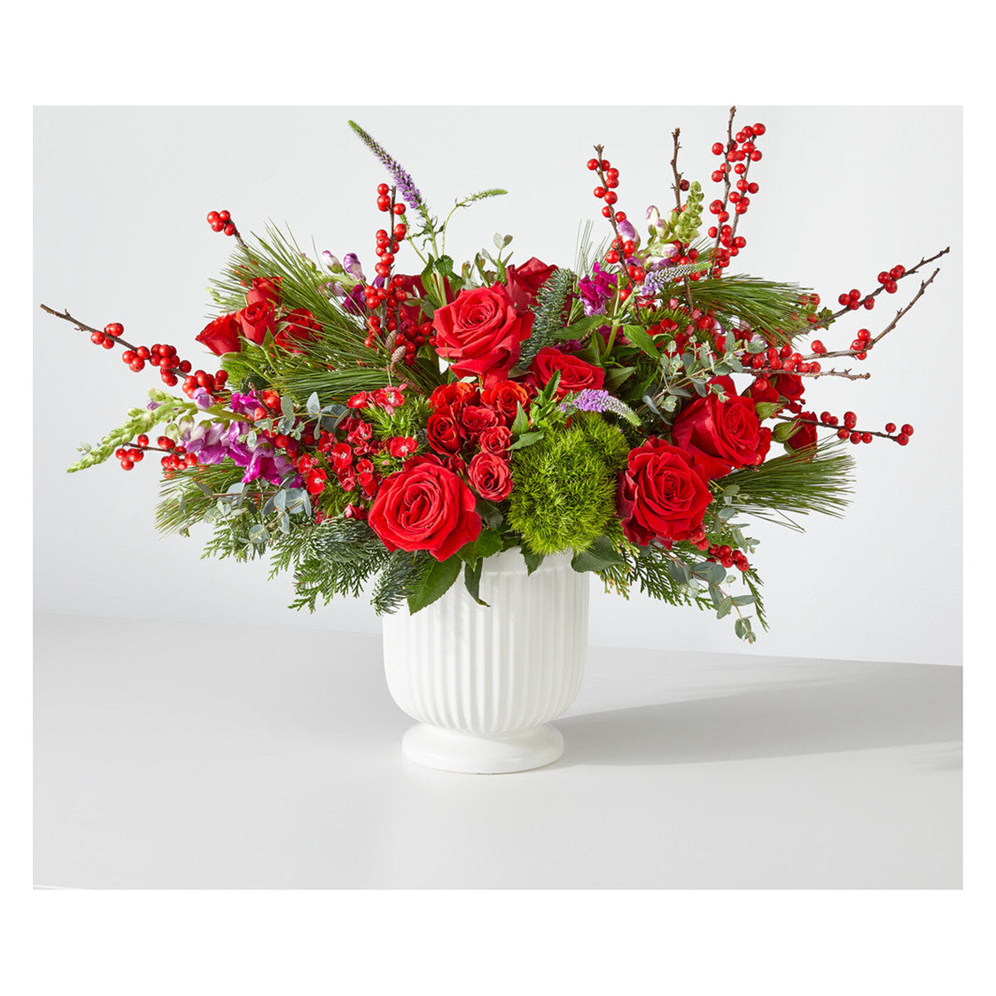 Big Red Bow Bouquet arrangement option 2