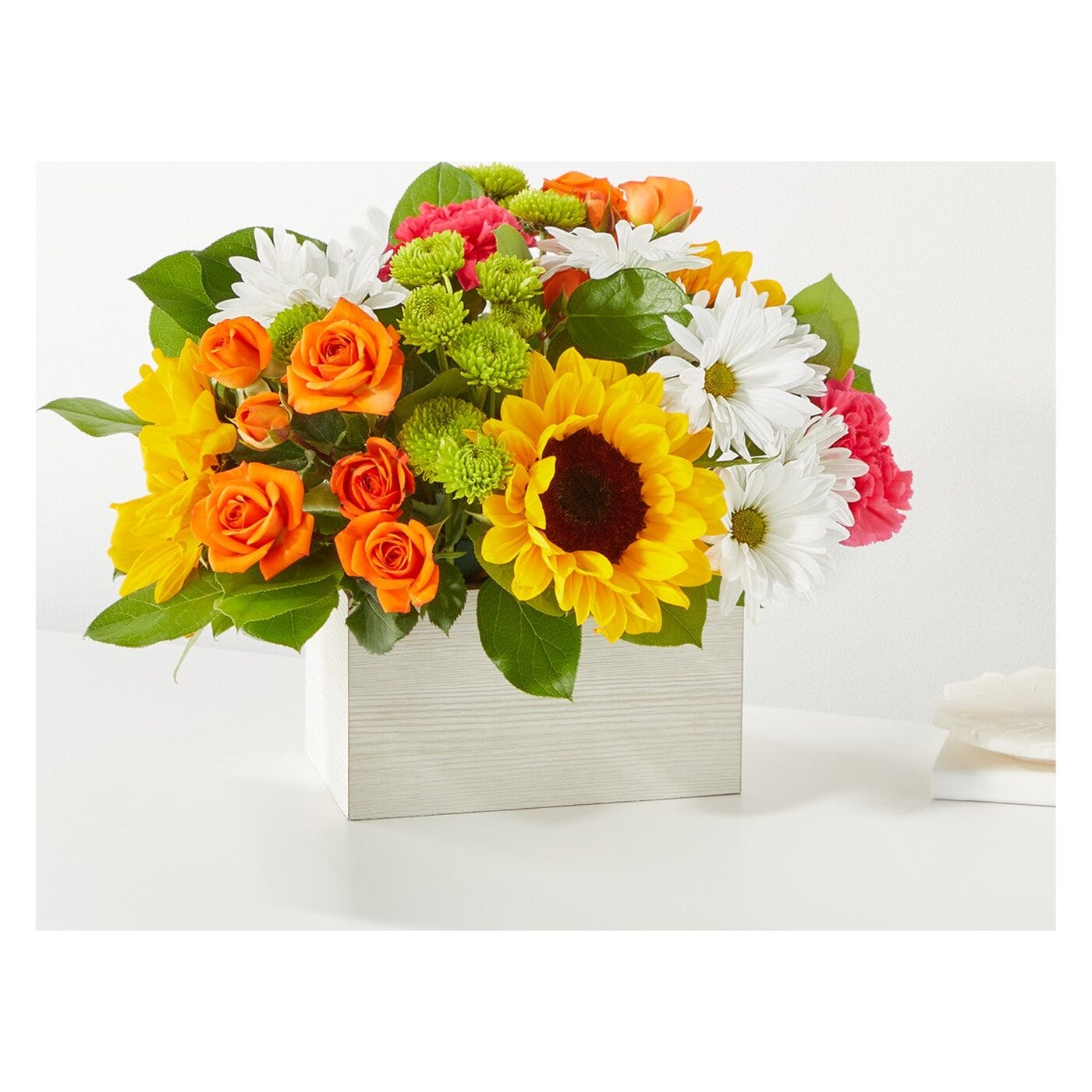 Sun-drenched Blooms Box Bouquet arrangement option 2