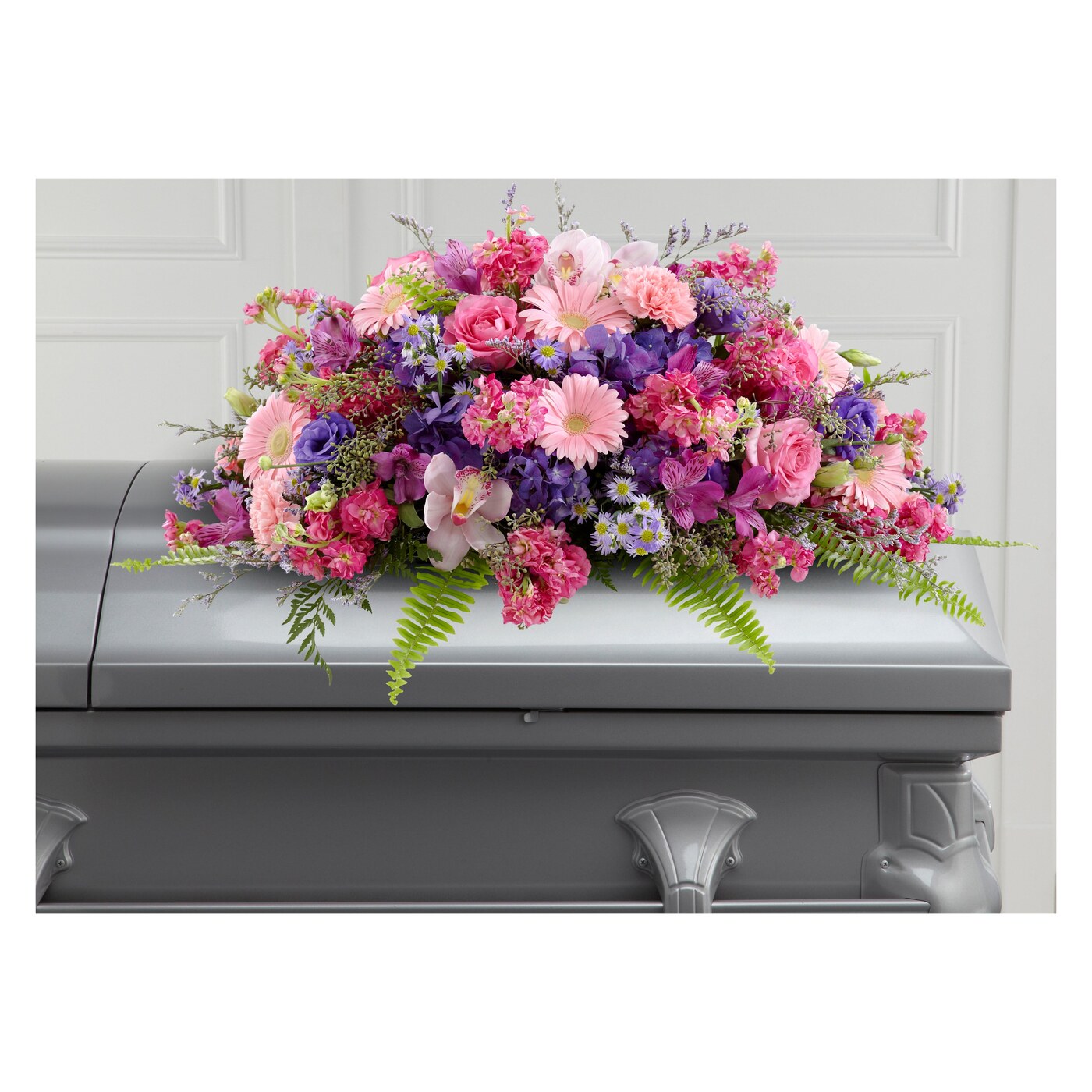 Glorious Garden Casket Spray flower arrangement