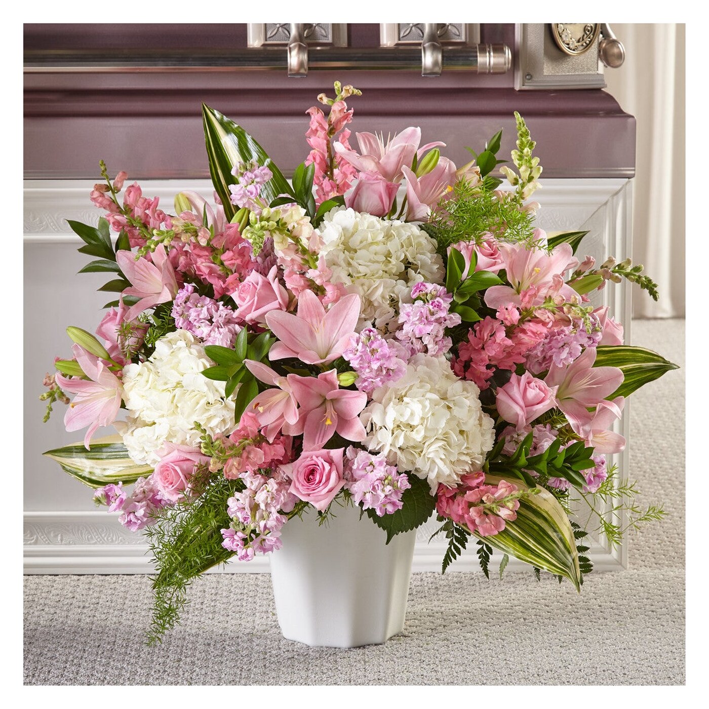 Simply Serene Floor Basket arrangement option 2