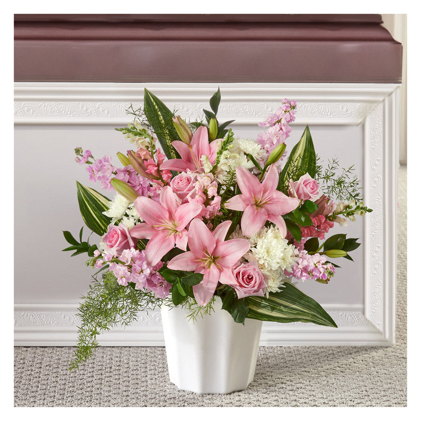 Simply Serene Floor Basket arrangement option 3