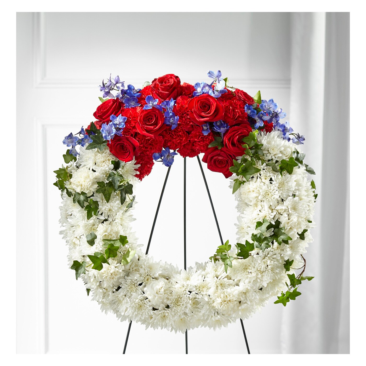 Patriotic Passion Wreath flower arrangement