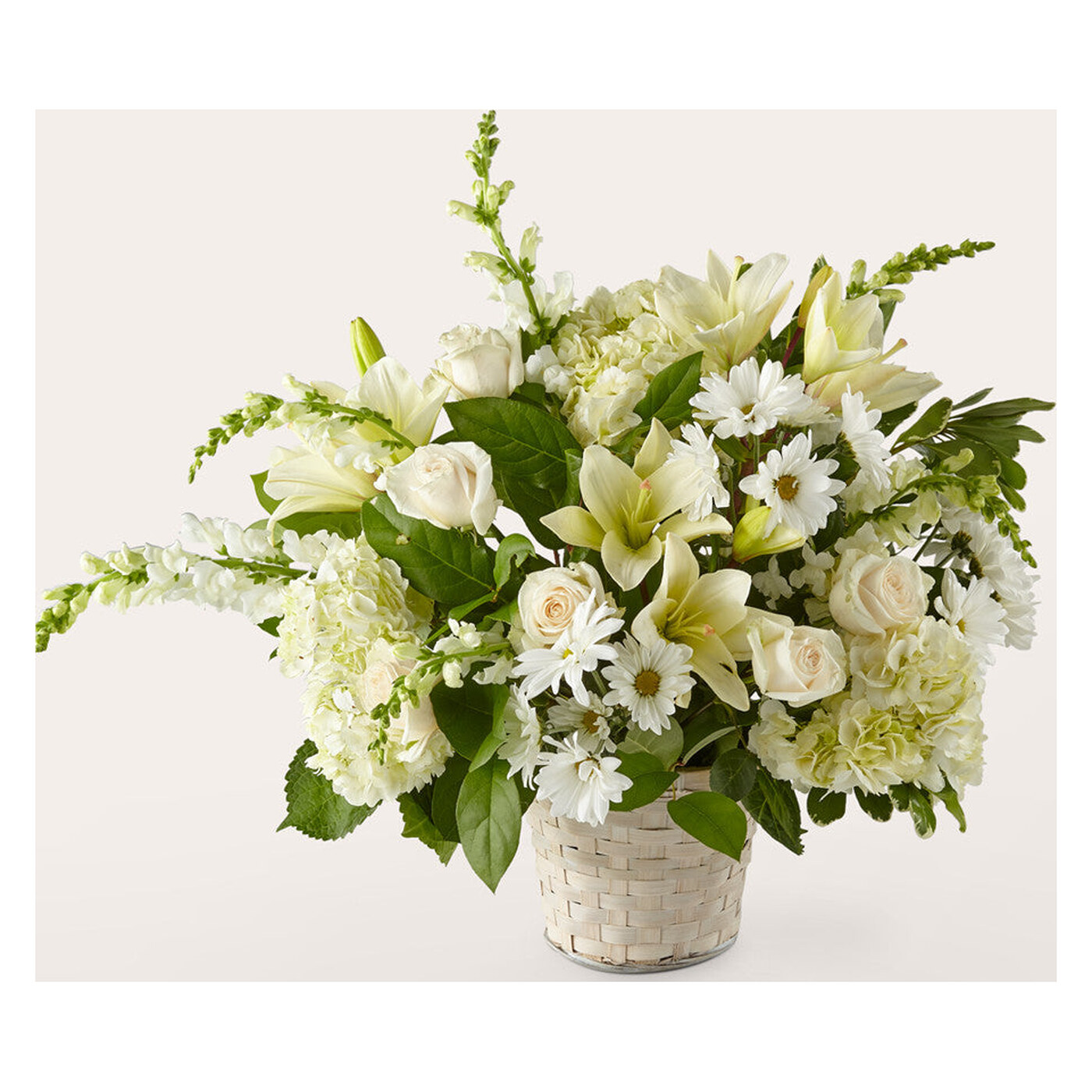 Ivory Elegance Floral Basket arrangement option 3