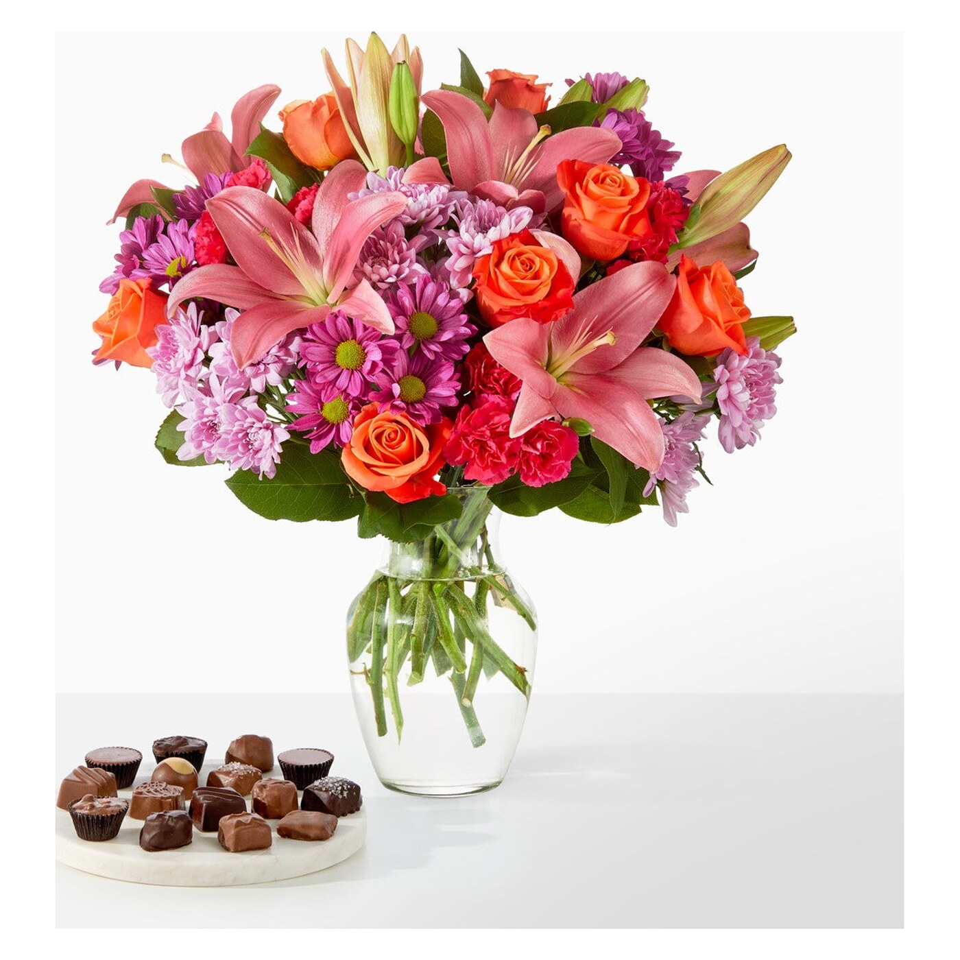 One and Only Bouquet and Chocolate Bundle arrangement option 3