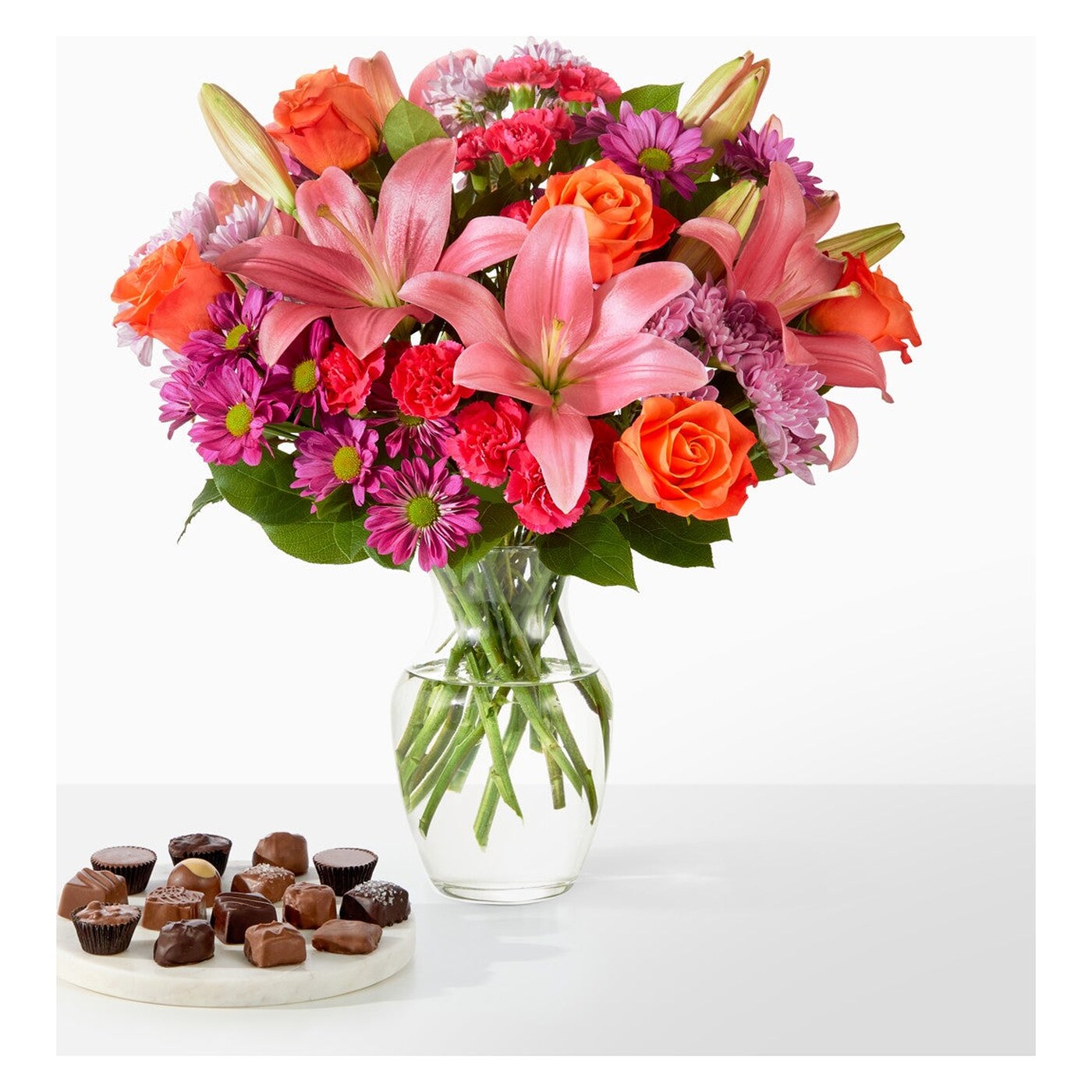 One and Only Bouquet and Chocolate Bundle arrangement option 4