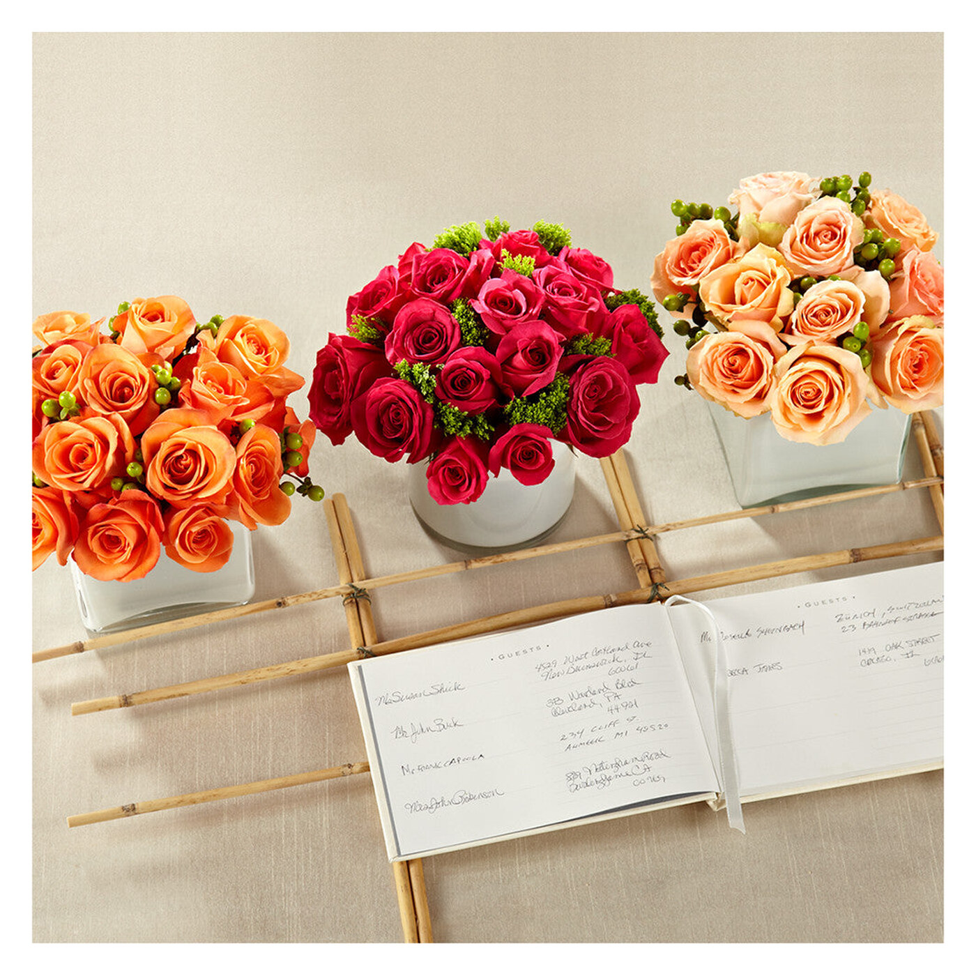 Dawn Rose Centerpiece flower arrangement