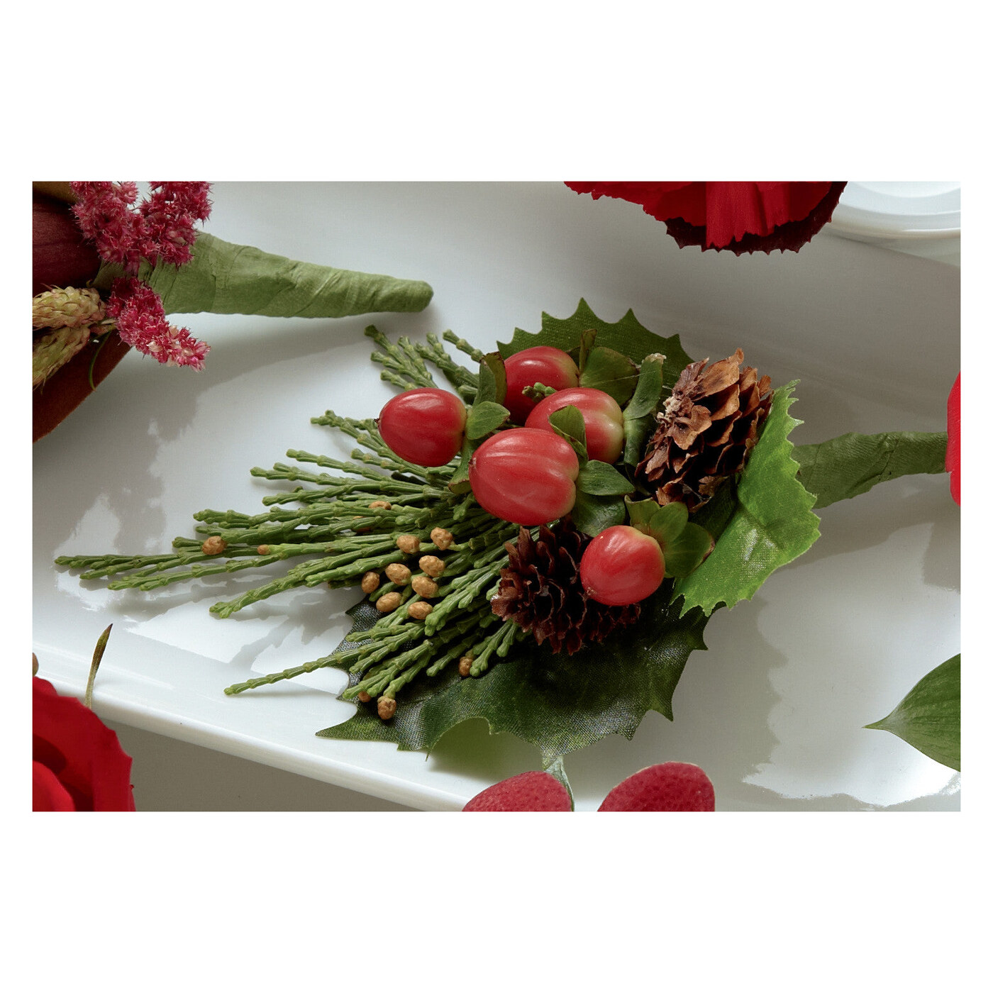 Red Berry Boutonniere flower arrangement